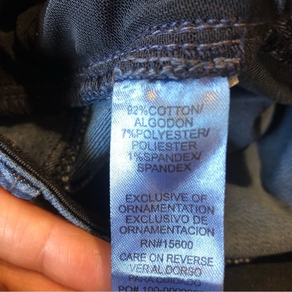 Wit and Wisdom like new crop straight leg jean stretchy elasticized waist 4 - Picture 8 of 9